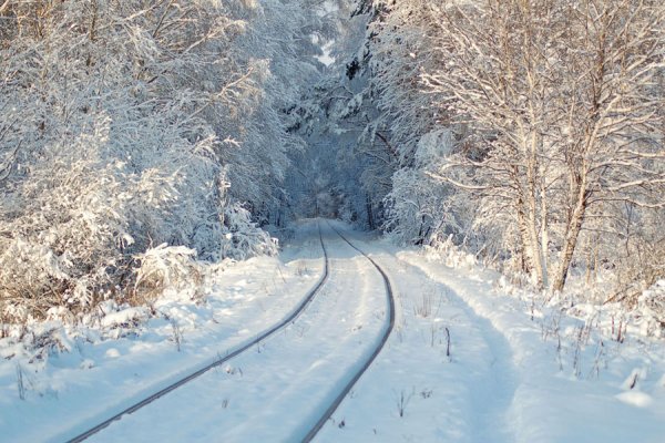 Железная дорога зима