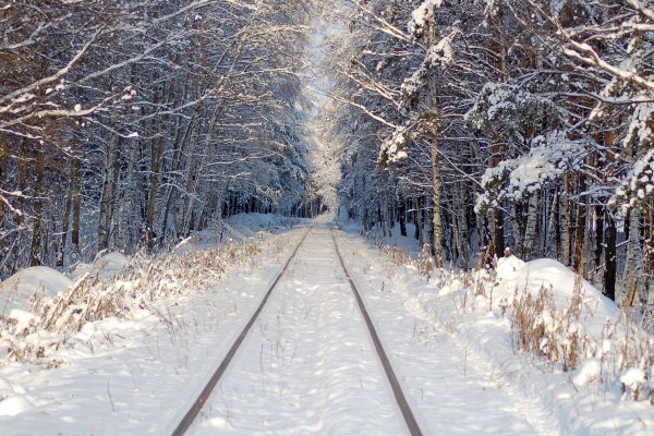 ЖД пути зима