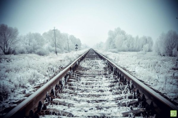 Железная дорога зимой