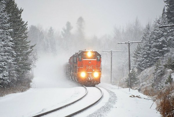 Железная дорога зимой