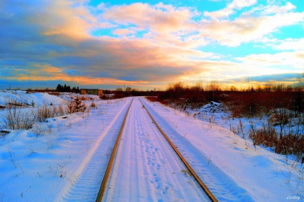 Железная дорога зимой