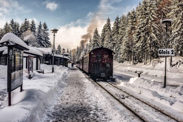 Полустанок зимой