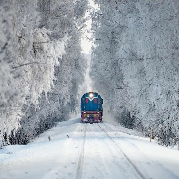 Поезд зима