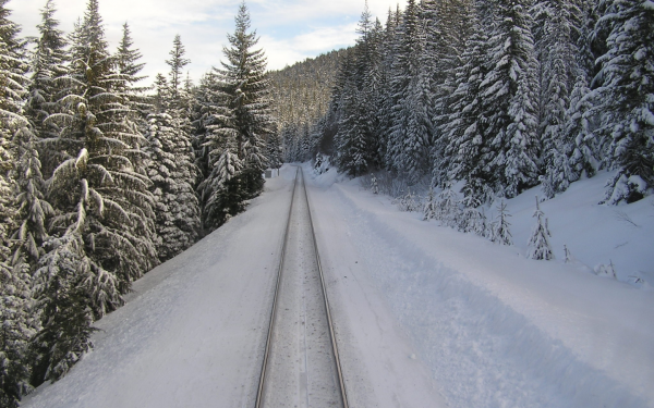 Железная дорога зимой