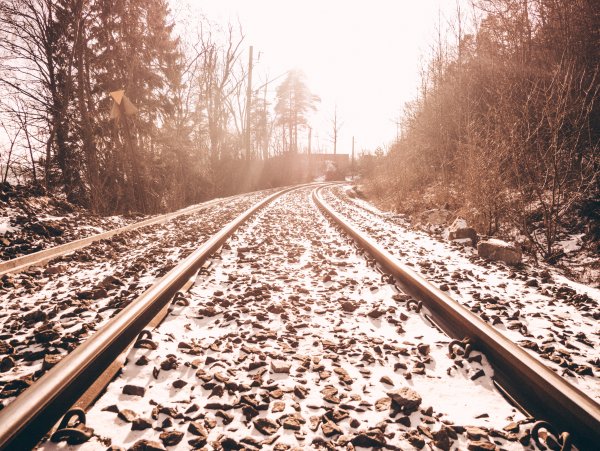 Рельсы зимой