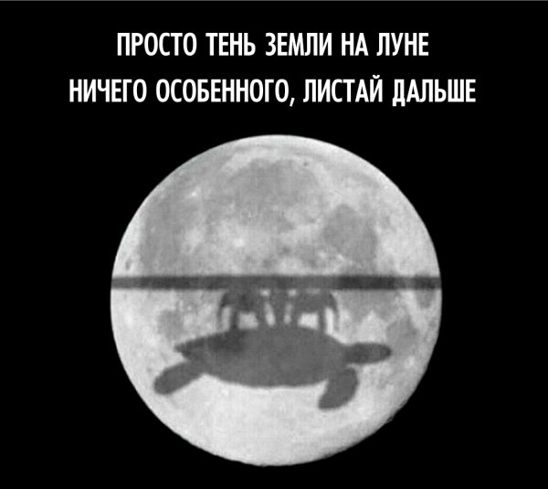 Тень на Луне от плоской земли