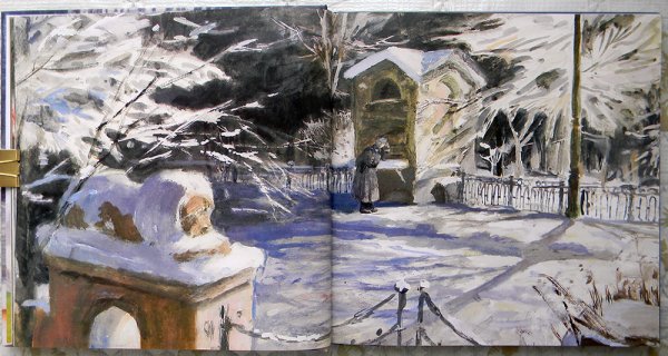 Паустовский снег иллюстрации