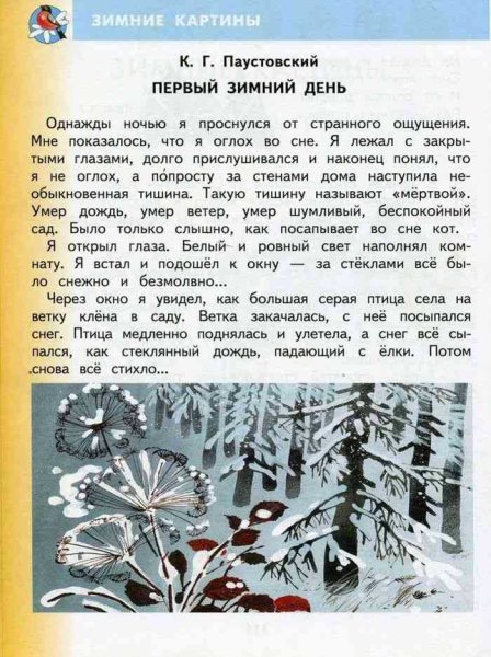 Паустовский первый зимний день