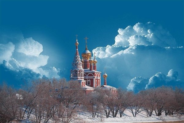 Храм в снегу