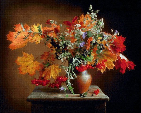 Осенние листья букет