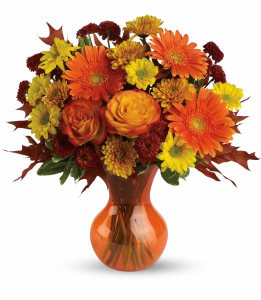 Осенние цветы в вазе