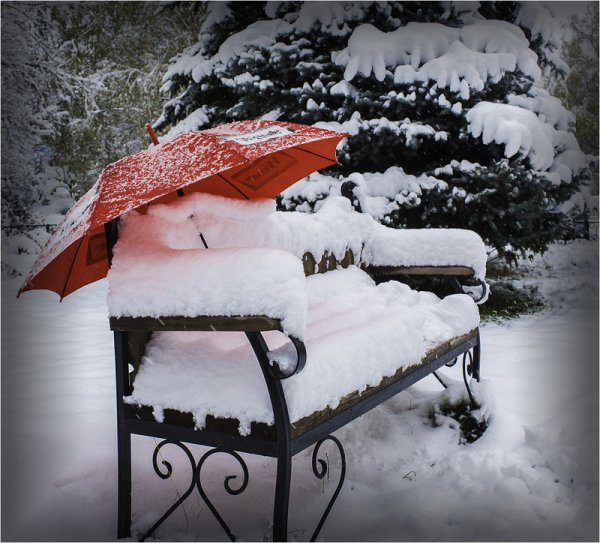 Новогодняя скамейка