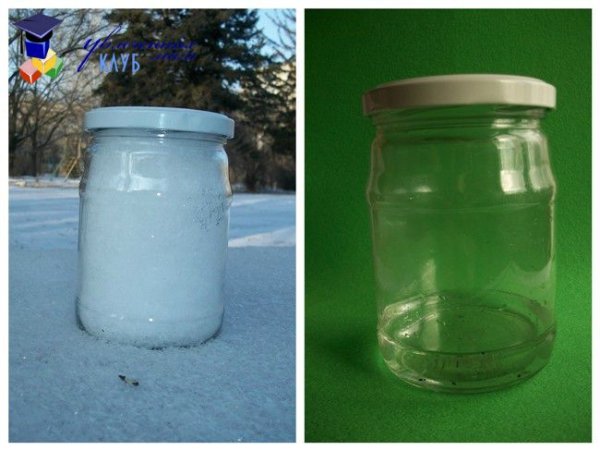 Снег в банках