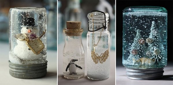 Зимняя композиция с бутылкой