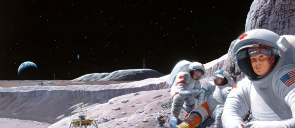 Космонавт на Луне