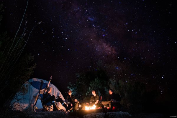 Ночь костер звезды