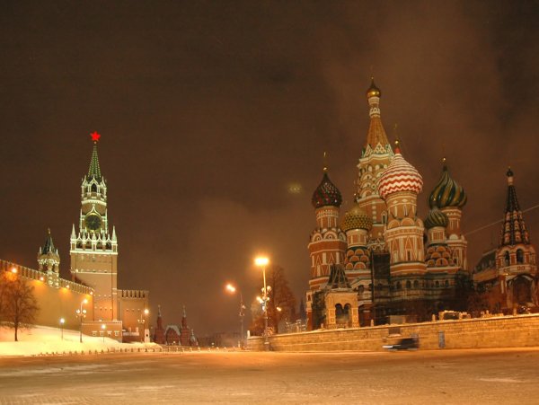 Красная площадь Кремль зима