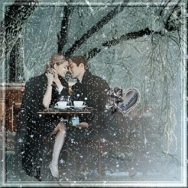 Влюбленные под Снегопадом