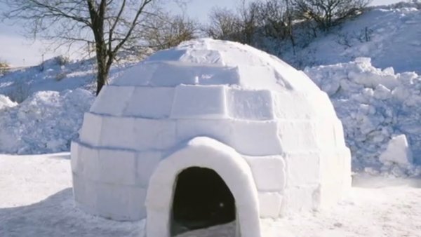 Дом из льда у эскимосов