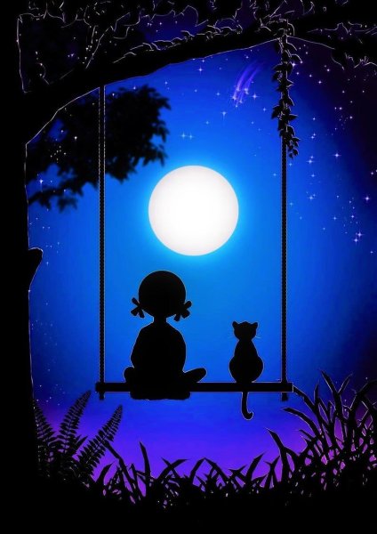 Ночь рисунок