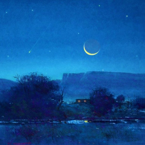 Ночной пейзаж живопись