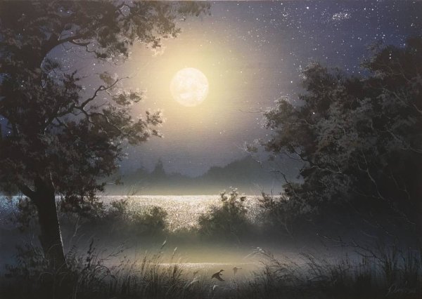 Виктор Юшкевич художник картины Лунная ночь
