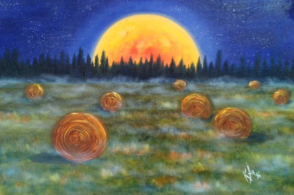 Луна картины художников