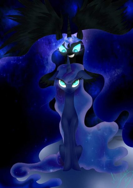 Пони принцесса Луна и Найтмер Мун