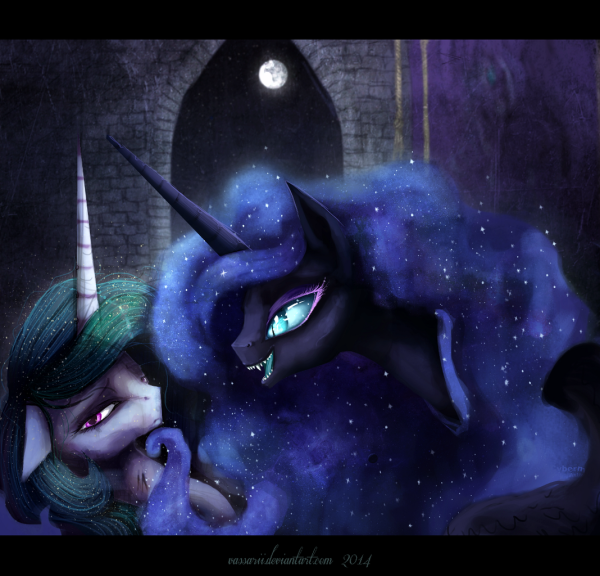 Найтмер Мун и принцесса Селестия