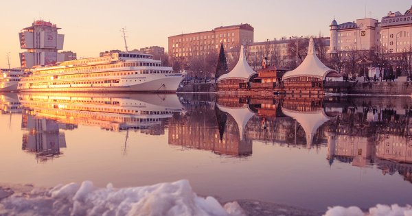 Набережная Ростова-на-Дону зима