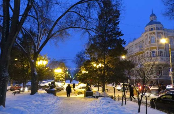 Улица Пушкинская Ростов на Дону зима