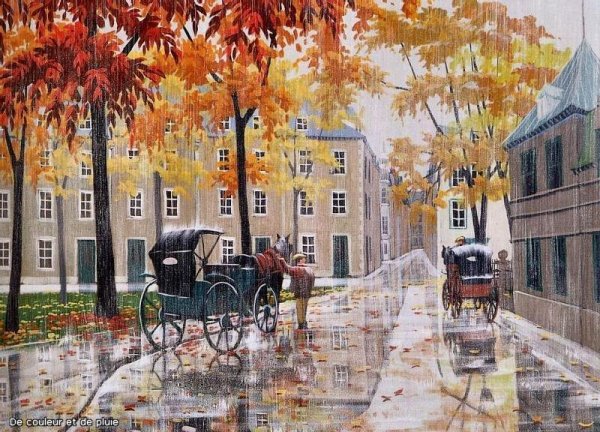 Картины осень в городе