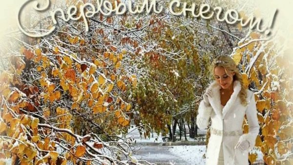 Поздравление с первым снегом