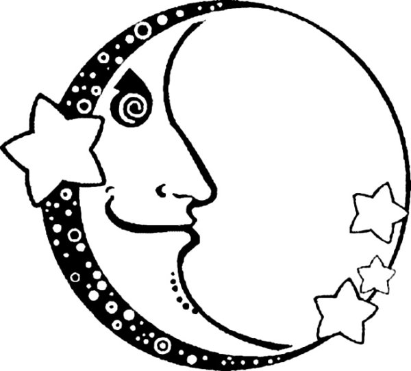 Месяц раскраска