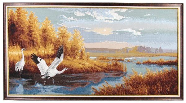 Картина журавлиный Клин живопись