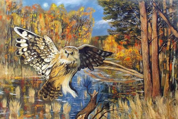 Художник Григорий Ксенев. "Осень на Лесном озере"