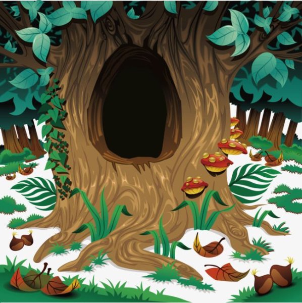 Сказочное дерево с дуплом