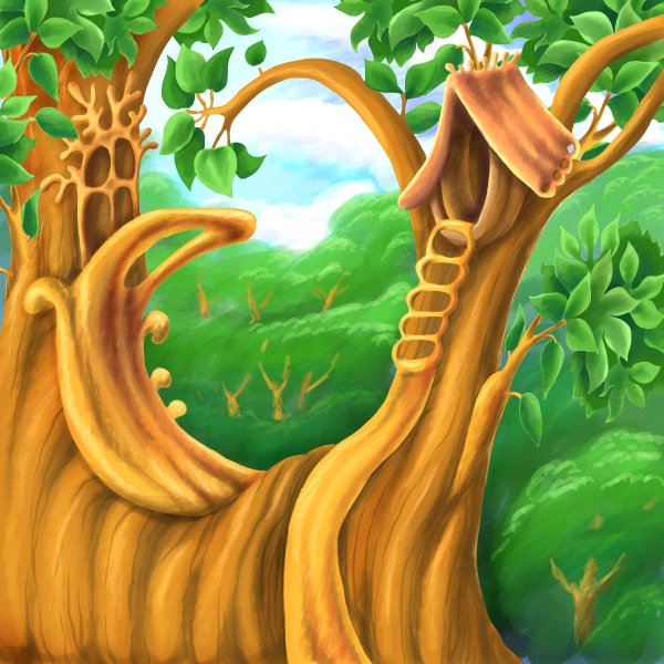 Сказочное дерево с дуплом