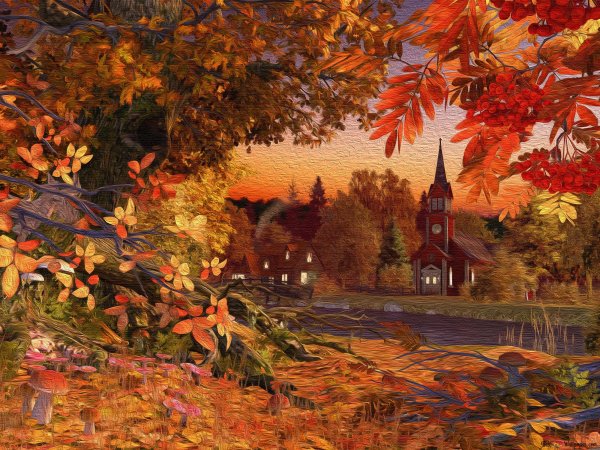 Гончарова осенний лес