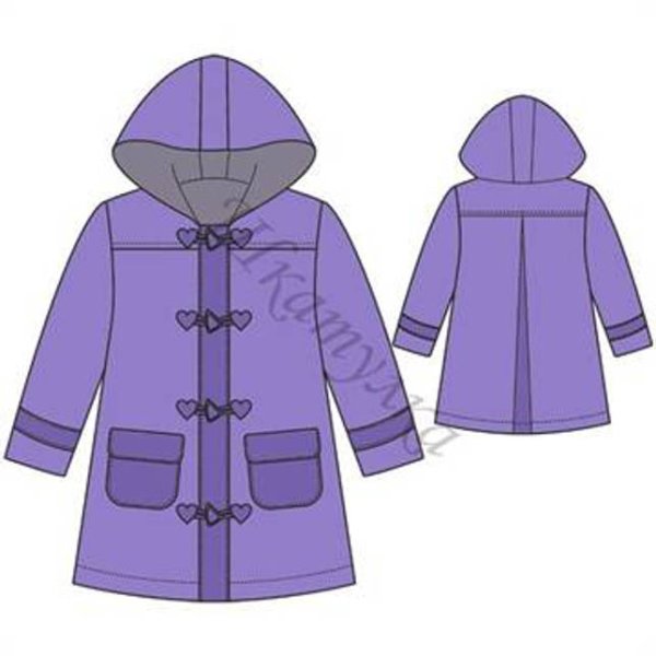 Пальто с капюшоном детское лекал