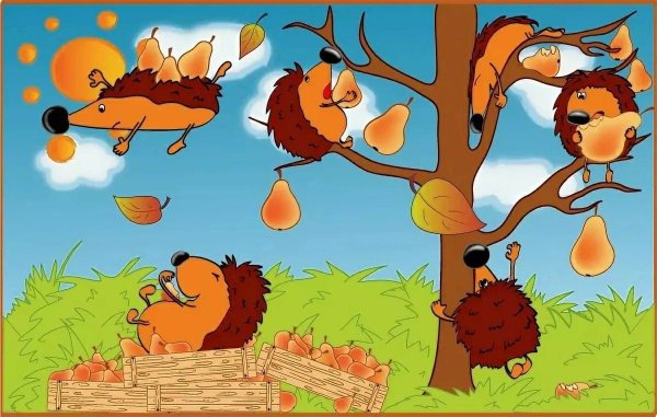 Смешные осенние рисунки