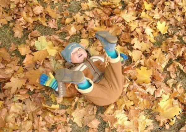 Смешные дети осень
