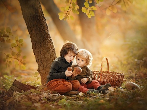 Осенняя фотосессия детей