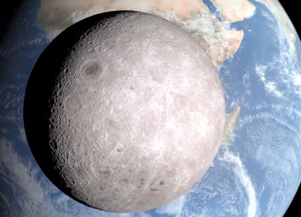 Обратная сторона Луны спутника земли