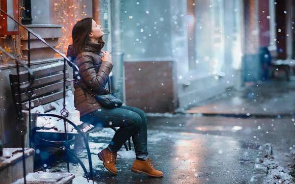 Фотосессия в городе зимой