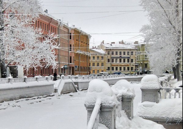 Остоженка зимой