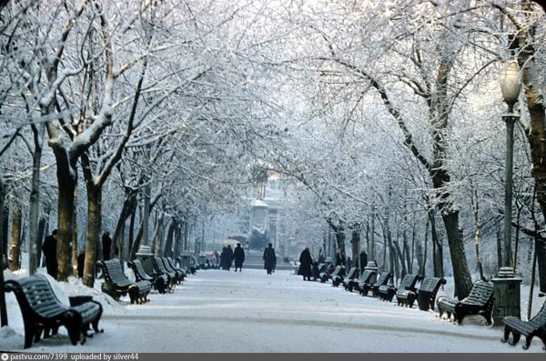 Чистопрудный бульвар зимой 1968