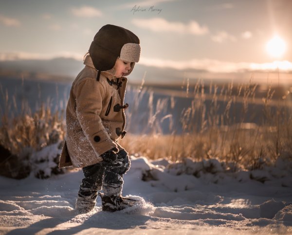 Мальчик зимой