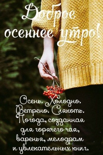 Позитивные пожелания с добрым осенним утром