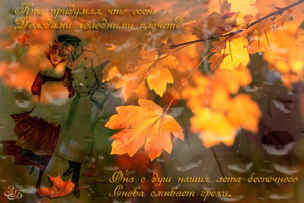 Красивое дождливое осеннее утро